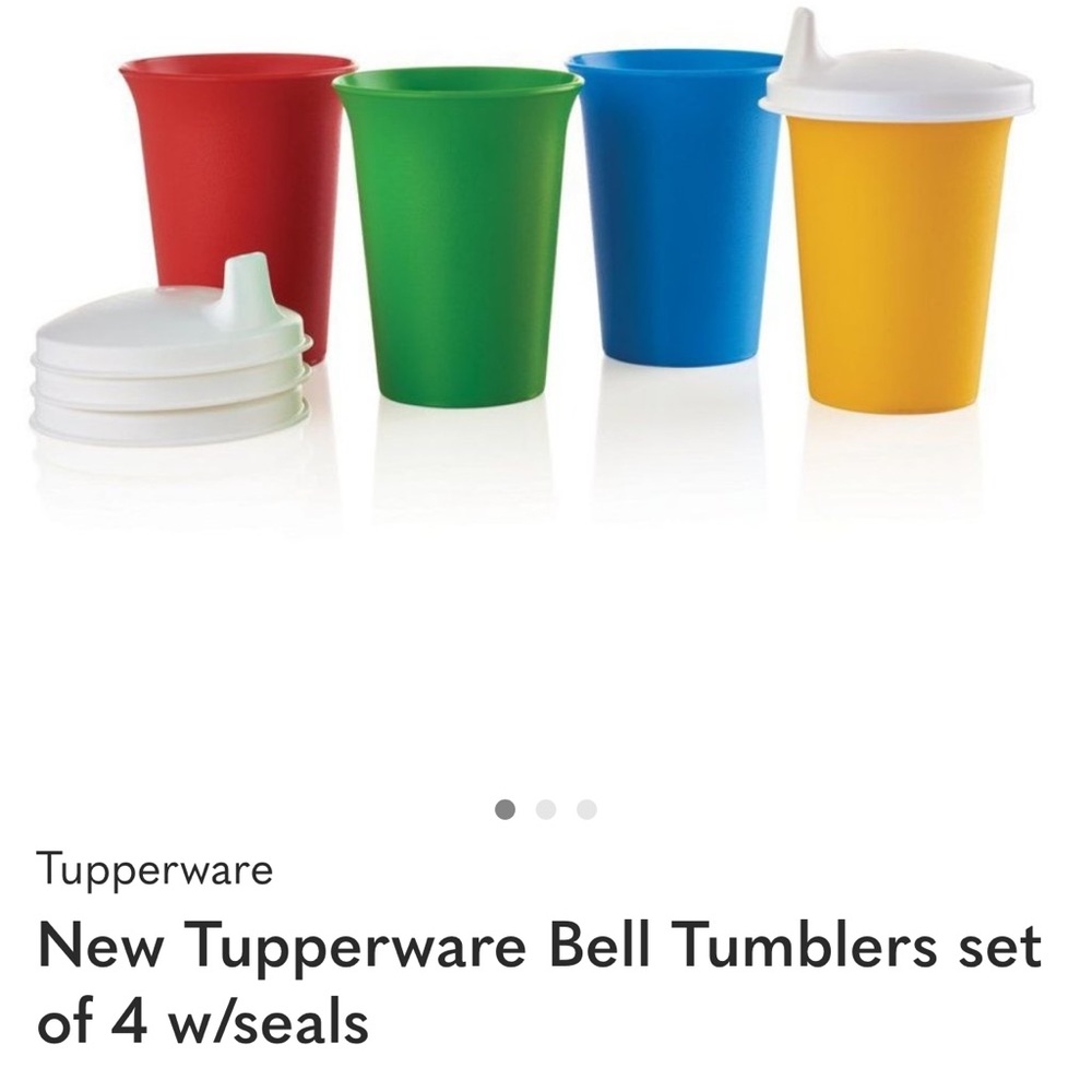 NEW!!!Tupperware Vibrant Bell Tumblers Set of 4 with Seals